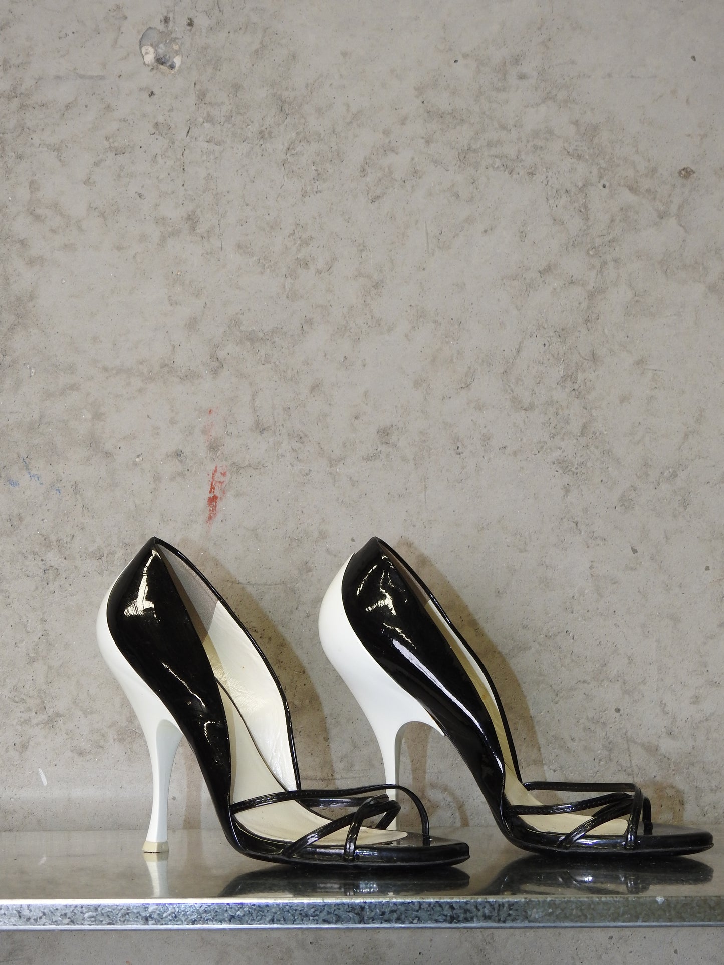 MIU MIU B&W CONTRAST HEELS
