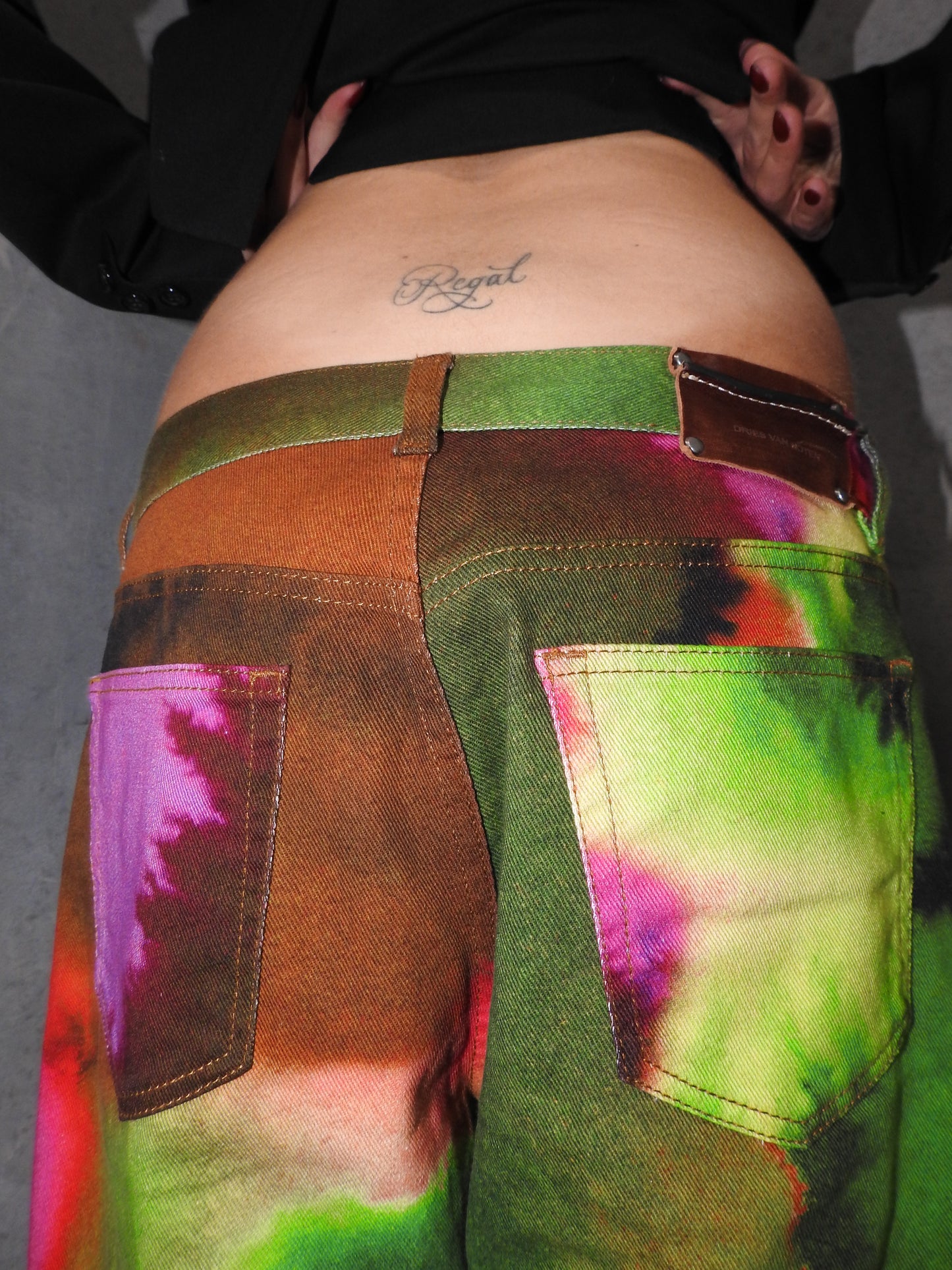 DRIES VAN NOTEN TIE DYE JEANS