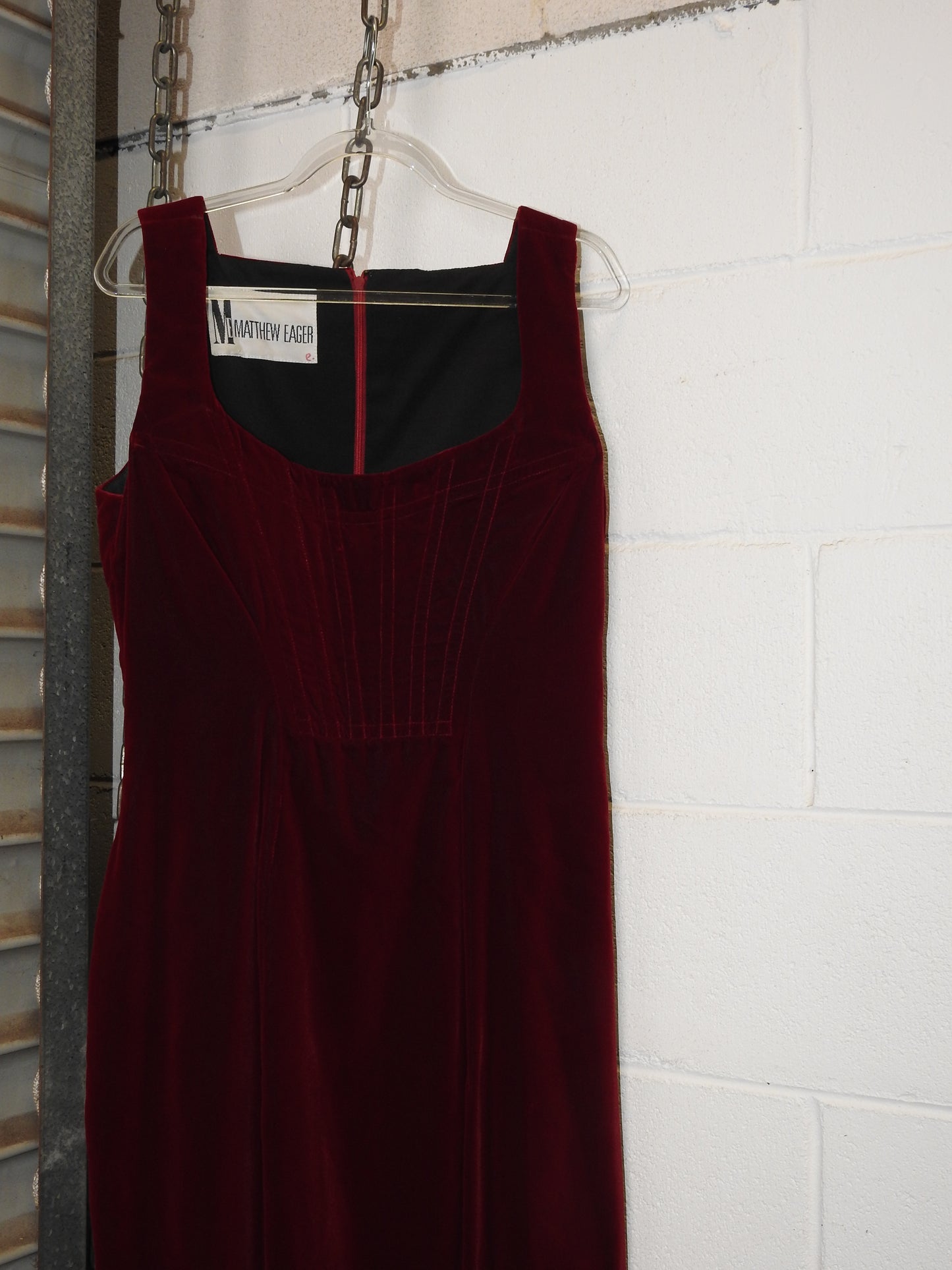 RED VELVET CORSET MAXI DRESS