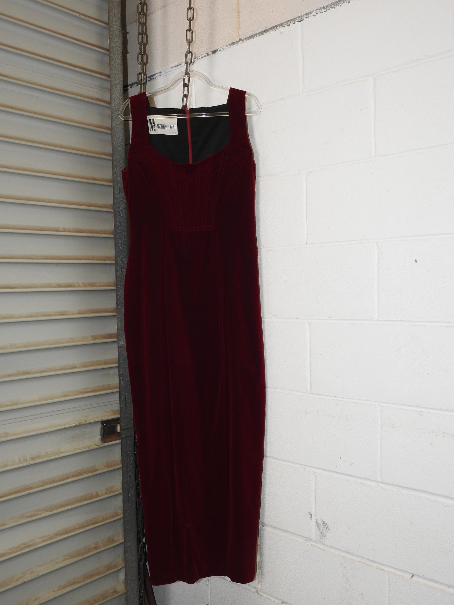 RED VELVET CORSET MAXI DRESS