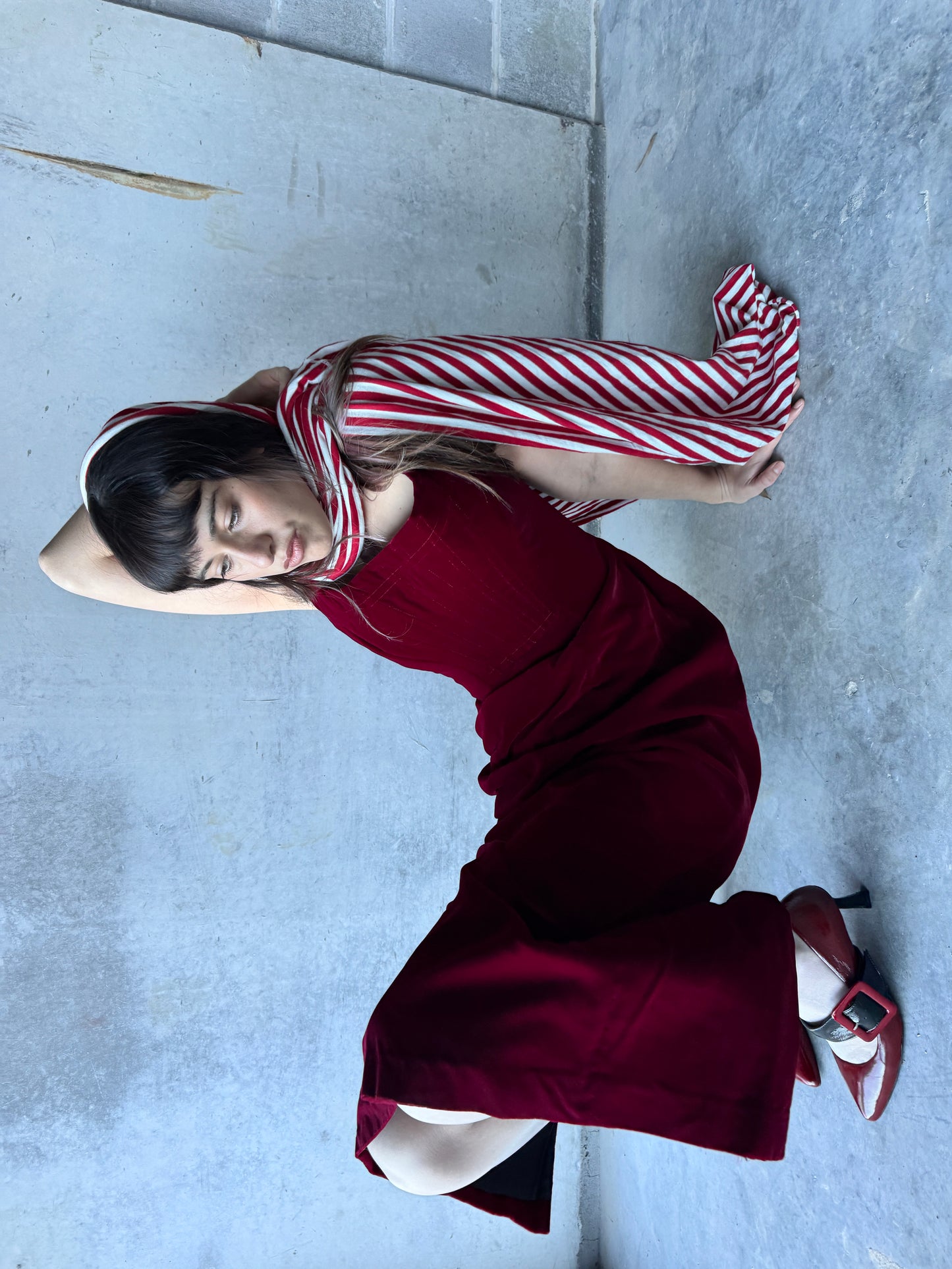 COMME DES GARÇONS 'MY ENERGY COMES FROM FREEDOM' SCARF