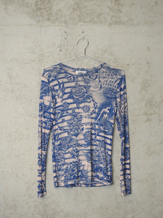 JPG X TARGET TATTOO MESH TOP