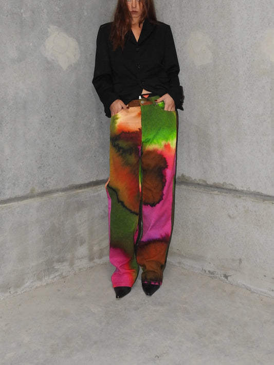 DRIES VAN NOTEN TIE DYE JEANS