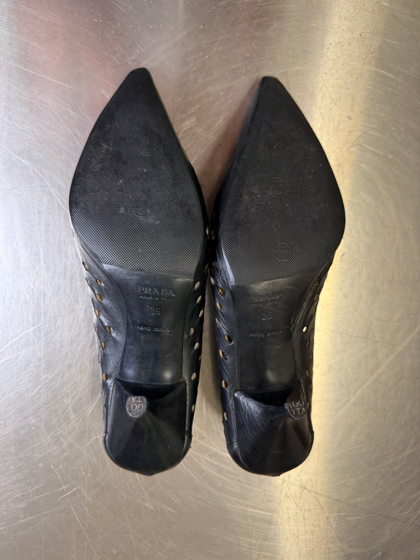 PRADA LASER CUT HEELS