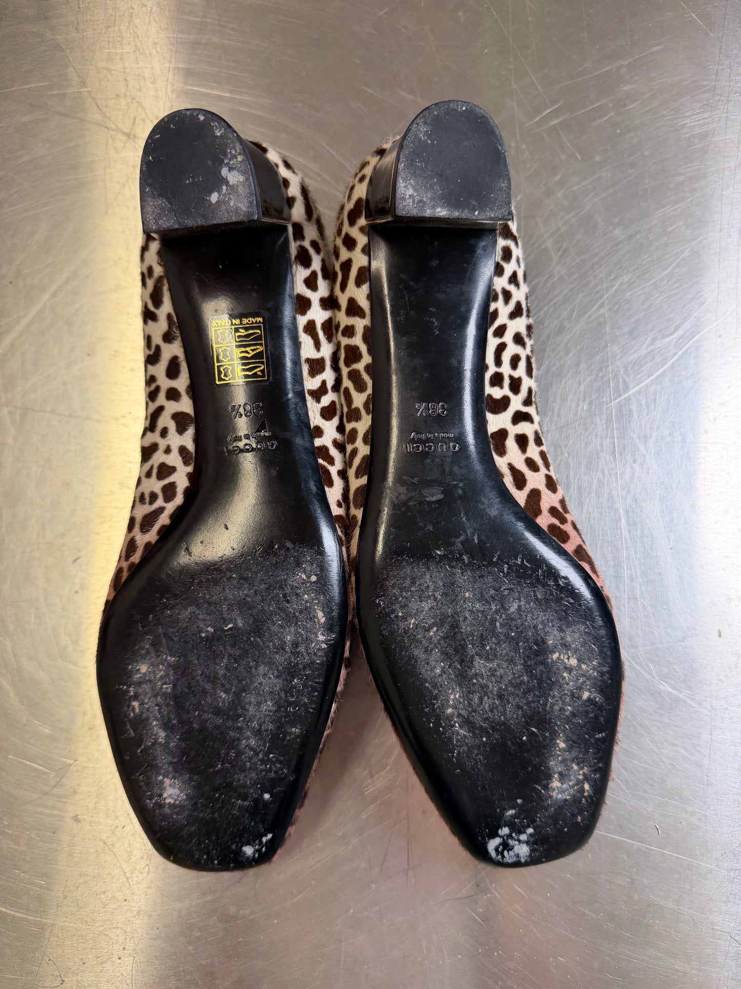 GUCCI LEOPARD PRINT COURT SHOE