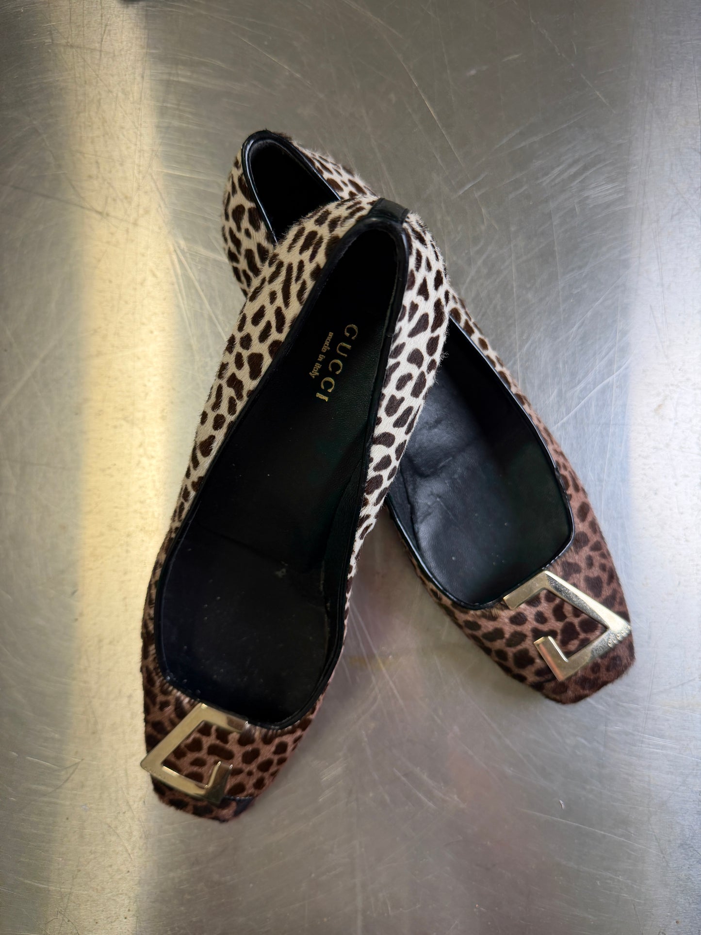 GUCCI LEOPARD PRINT COURT SHOE